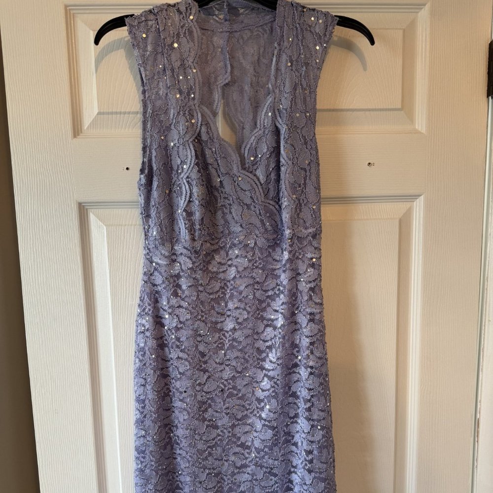 Short Sleeve Lavender Dress